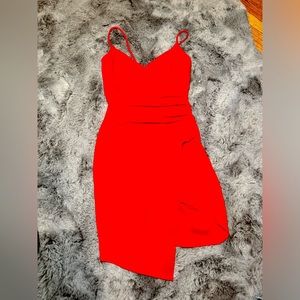 Windsor Asymmetrical Red Dress; size S